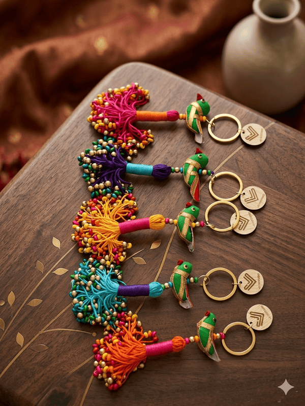 MULTICOLOR PARROT KEYCHAIN