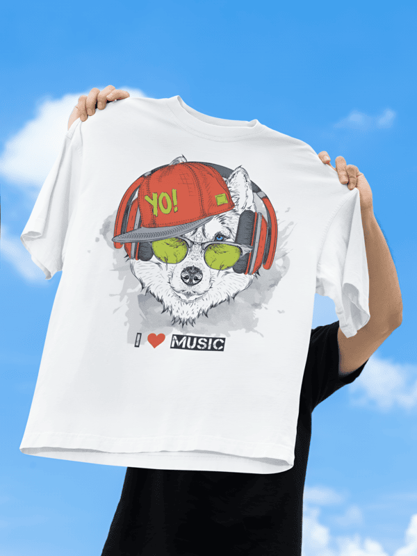Musical Wolf oversized t-shirt