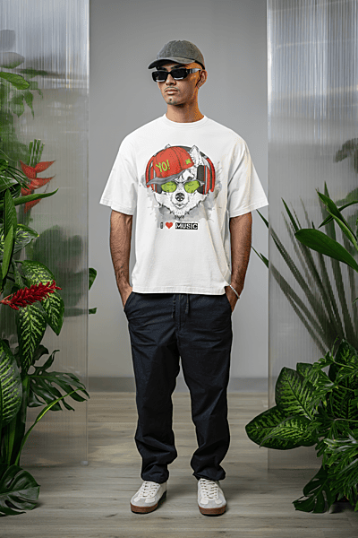 Musical Wolf oversized t-shirt