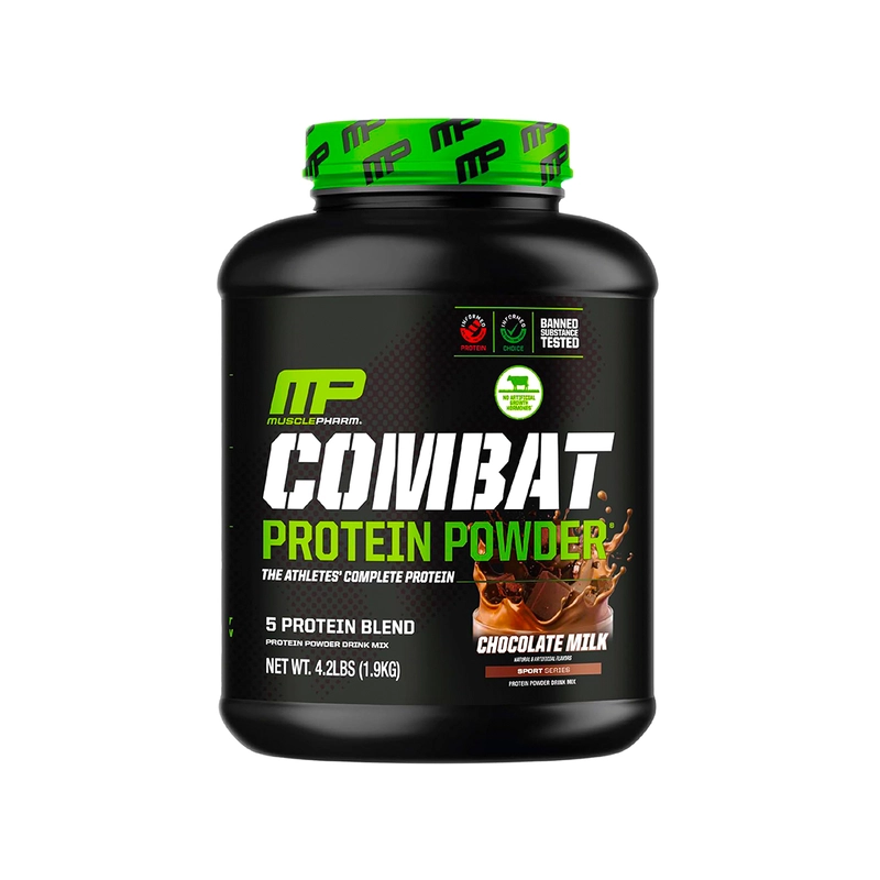 MusclePharm Combat Protein Powder, Chocolate Milk Flavor 6.2lbs