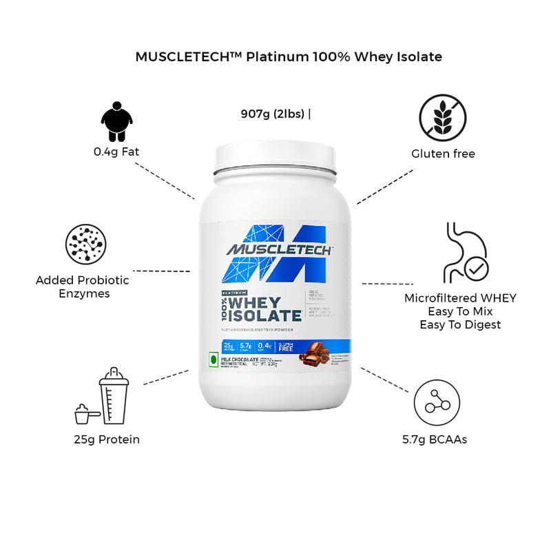 MuscleTech Platinum 100% Whey Isolate 907gms 2lbs