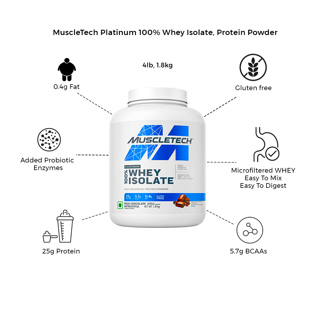 MUSCLE TECH PLATINUM 100% WHEY ISOLATE  1.8 KG