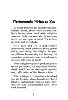 Vivekananda Writes to You