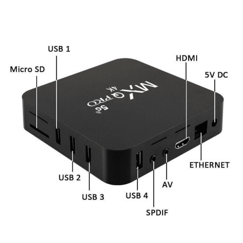 MXQ Pro 4K Android TV Box – 4K Ultra HD Streaming | Android TV | Multi-Device Compatible