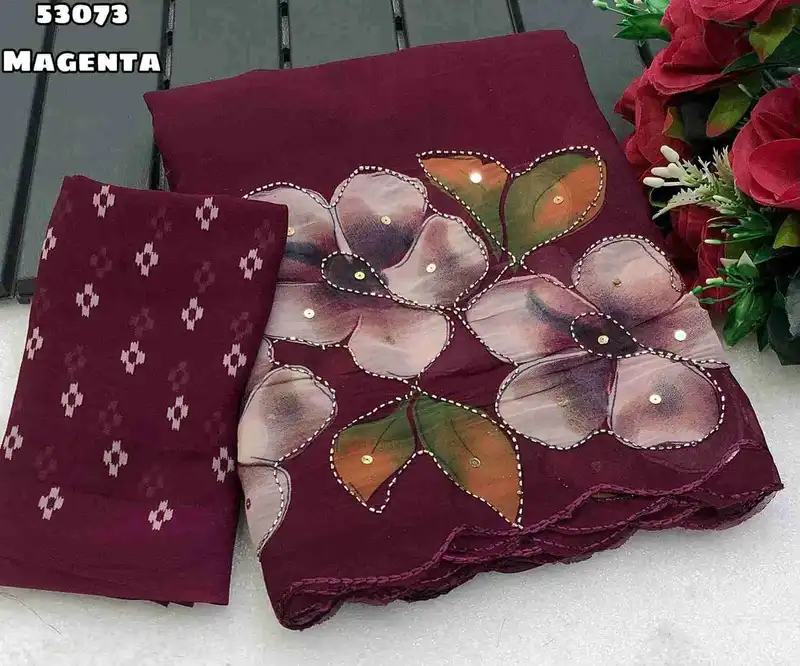 Flora Soft Weightless Chiffon Saree