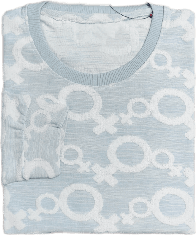 Mabel Blue Printed Round Neck Tshirt