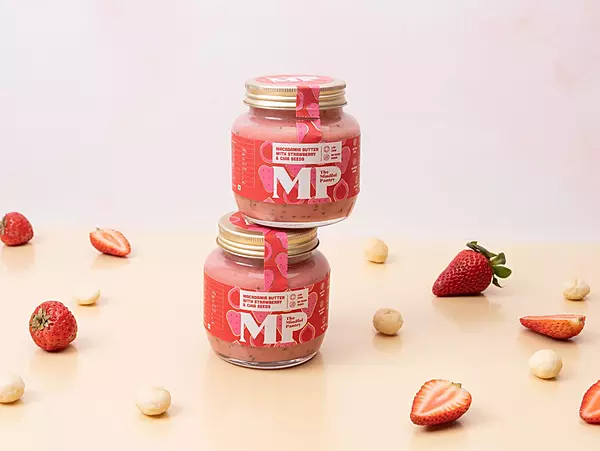 Almond Butter With Strawberry & Chia Seeds 275 Gms - The Mindful Pantry