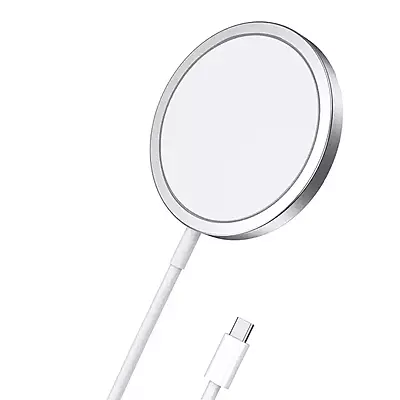 Wireless Charger 15W Type-C Fast Charging Pad Ultra-thin Round for iPhone