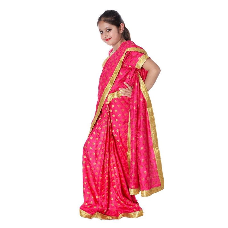 Kids Saree Fancy Dress Costume Magenta Kids Saree Fancy Dress Costume Magenta