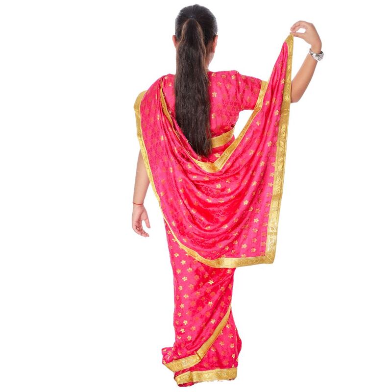 Kids Saree Fancy Dress Costume Magenta Kids Saree Fancy Dress Costume Magenta