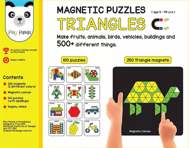 Magnetic Puzzle Triangles Small