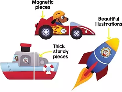 Magnetic Puzzles - Vehicles