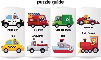 Magnetic Puzzles - Vehicles