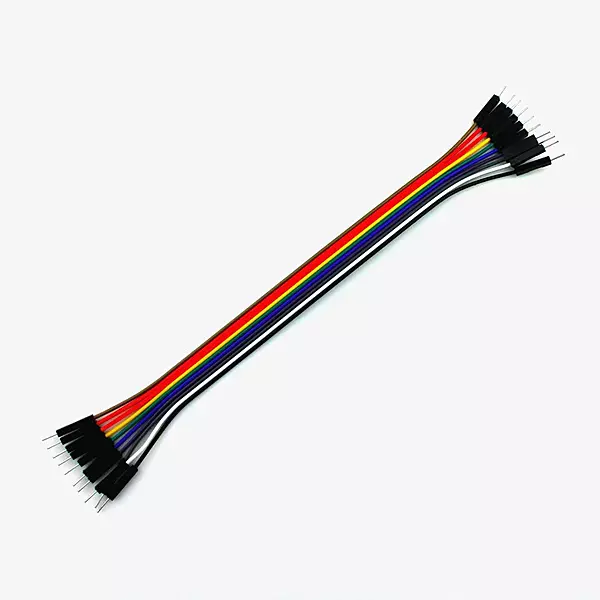 Male to Male Jumper Wire Set – 20cm Rainbow Breadboard Connecting Wires (Set of 10)
