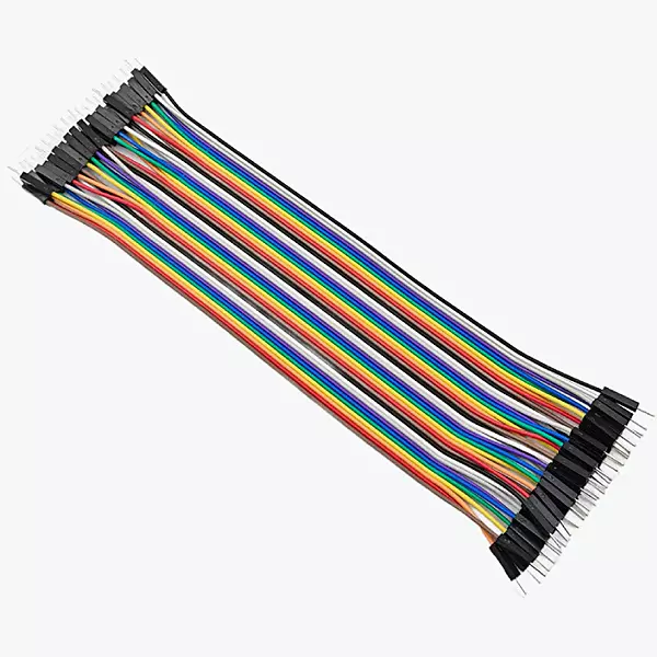 Generic Male to Male Jumper Wires – 40 Pcs, 20cm Length (26 AWG) – Breadboard Prototyping Kit