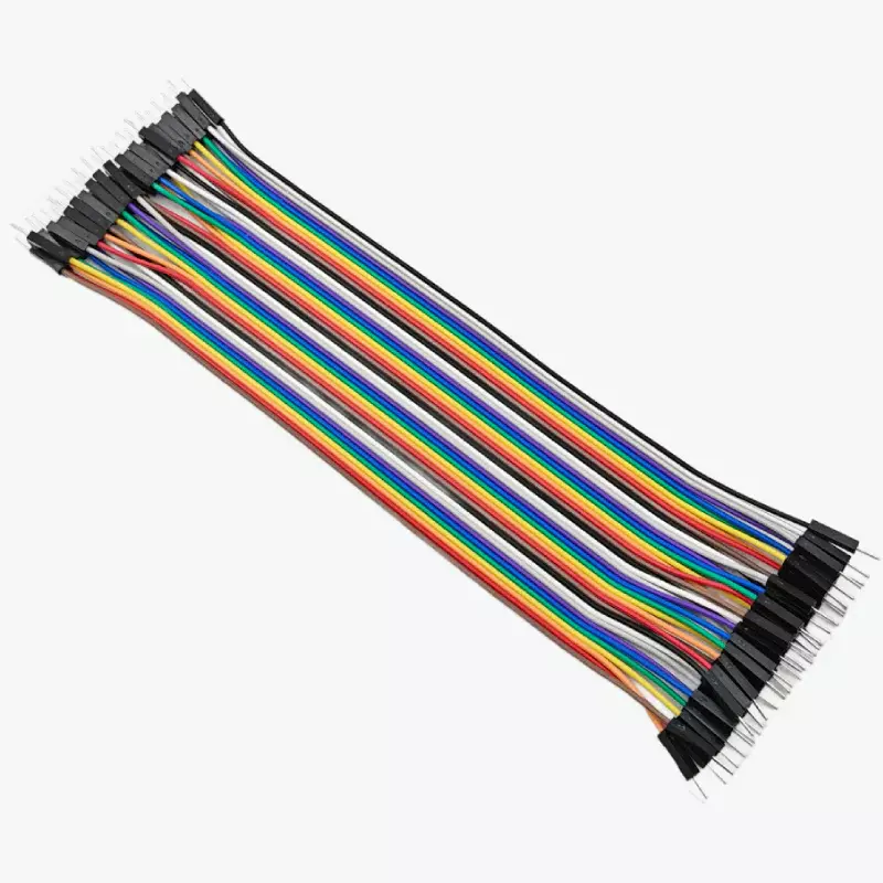 Generic Male to Male Jumper Wires – 40 Pcs, 20cm Length (26 AWG) – Breadboard Prototyping Kit