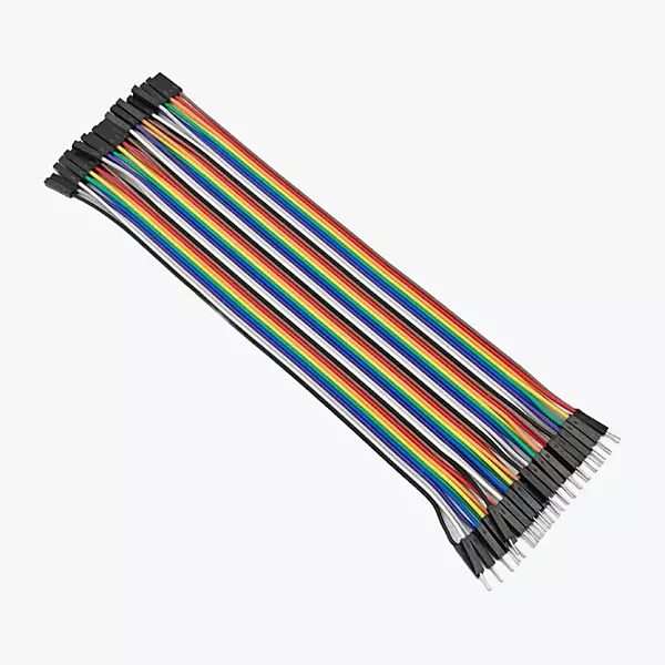 Generic Male to Female Jumper Wires – 40 Pcs, 20cm Rainbow Ribbon Cable – For Arduino, Raspberry Pi & Breadboard Prototyping