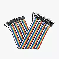 Generic Male to Female Jumper Wires – 40 Pcs, 20cm Rainbow Ribbon Cable – For Arduino, Raspberry Pi & Breadboard Prototyping