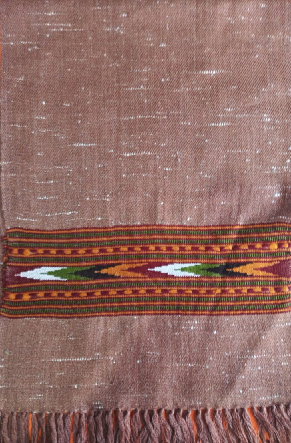 Handwoven Pahari wool muffler, Himachal Pradesh