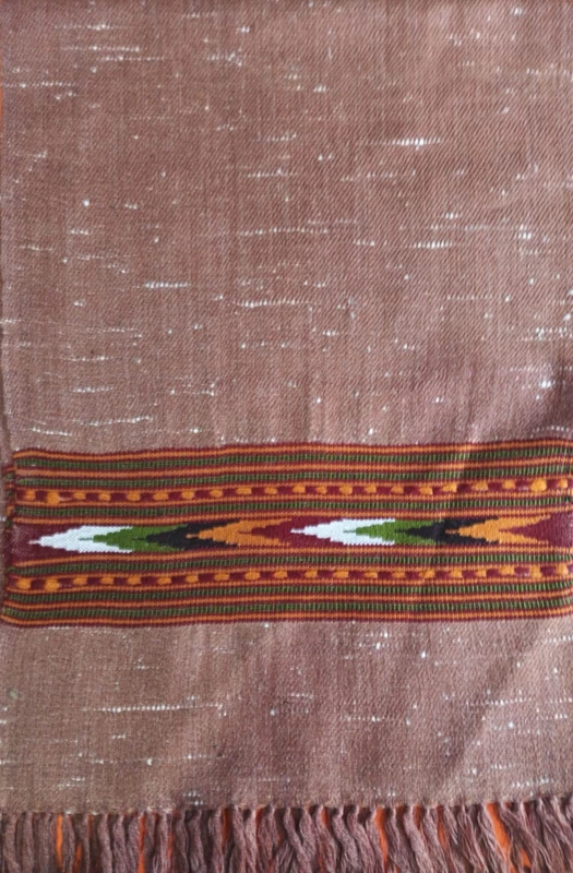 Handwoven Pahari wool muffler, Himachal Pradesh