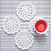 Mandala Coaster White