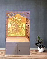 3D Corian Shiv Parivar Puja Mandir With WPC Drawer 3D Corian Shiv Parivar Puja Mandir With WPC Drawer