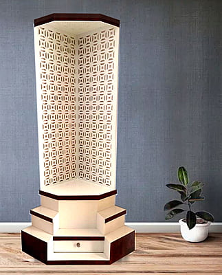 WPC Jali Mandir With Drawers WPC Jali Mandir With Drawers