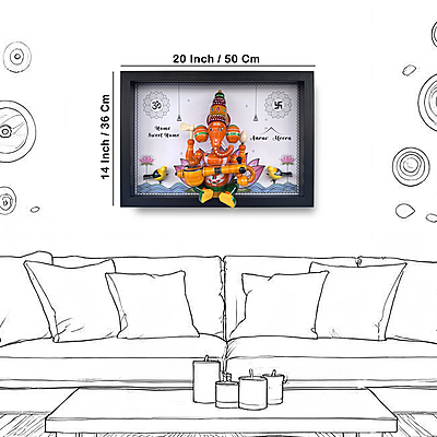 Mangala Griha - Handcrafted Wooden Ganesha Wall Frame Home Decor
