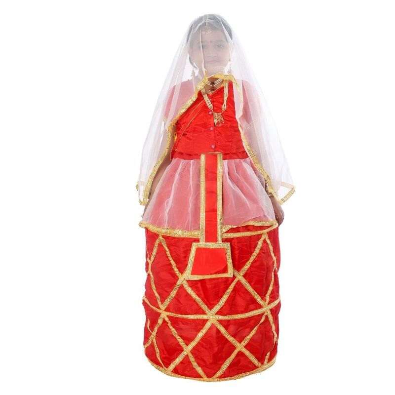 Manipuri Dance Fancy Dress Costume