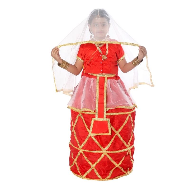 Manipuri Dance Fancy Dress Costume Manipuri Dance Fancy Dress Costume