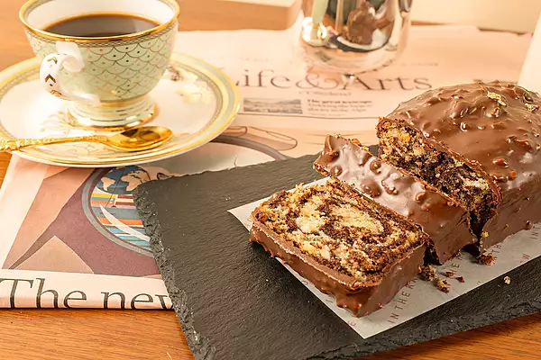 Marble Cake with Rocher Glaze