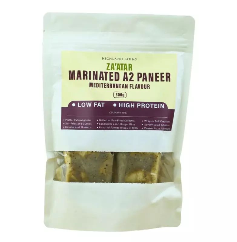 Marinated A2 Low Fat Paneer 300 gms (Za'atar) - Highland Farms