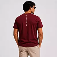 VELLORIS Signature Mountain Graphic T-Shirt – Maroon