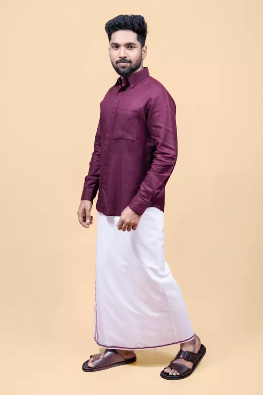Men's Full Sleeve Embroidered Shirt