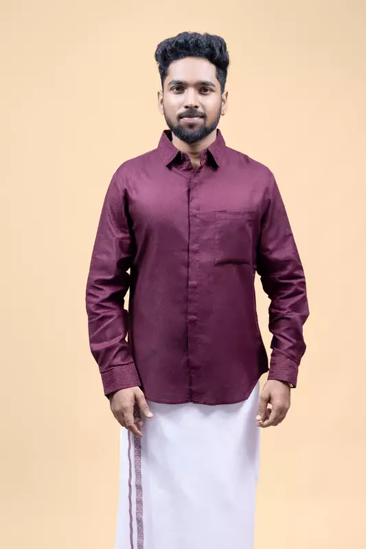 Men's Full Sleeve Embroidered Shirt