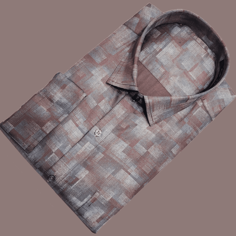 MAROON PRINTED SHIRT