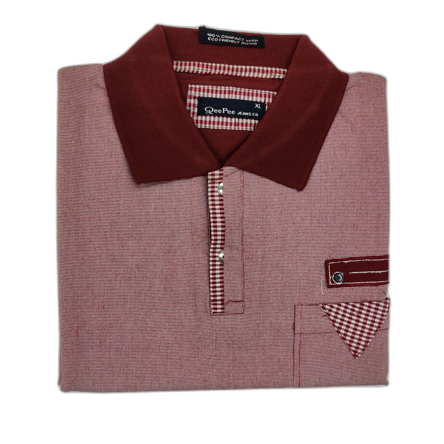 Maroon Self Design Tshirt