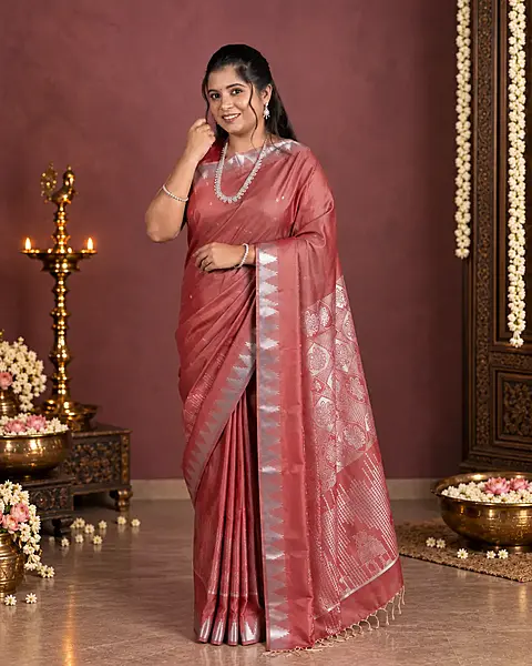 Heritage Imprints Saree - Marsala