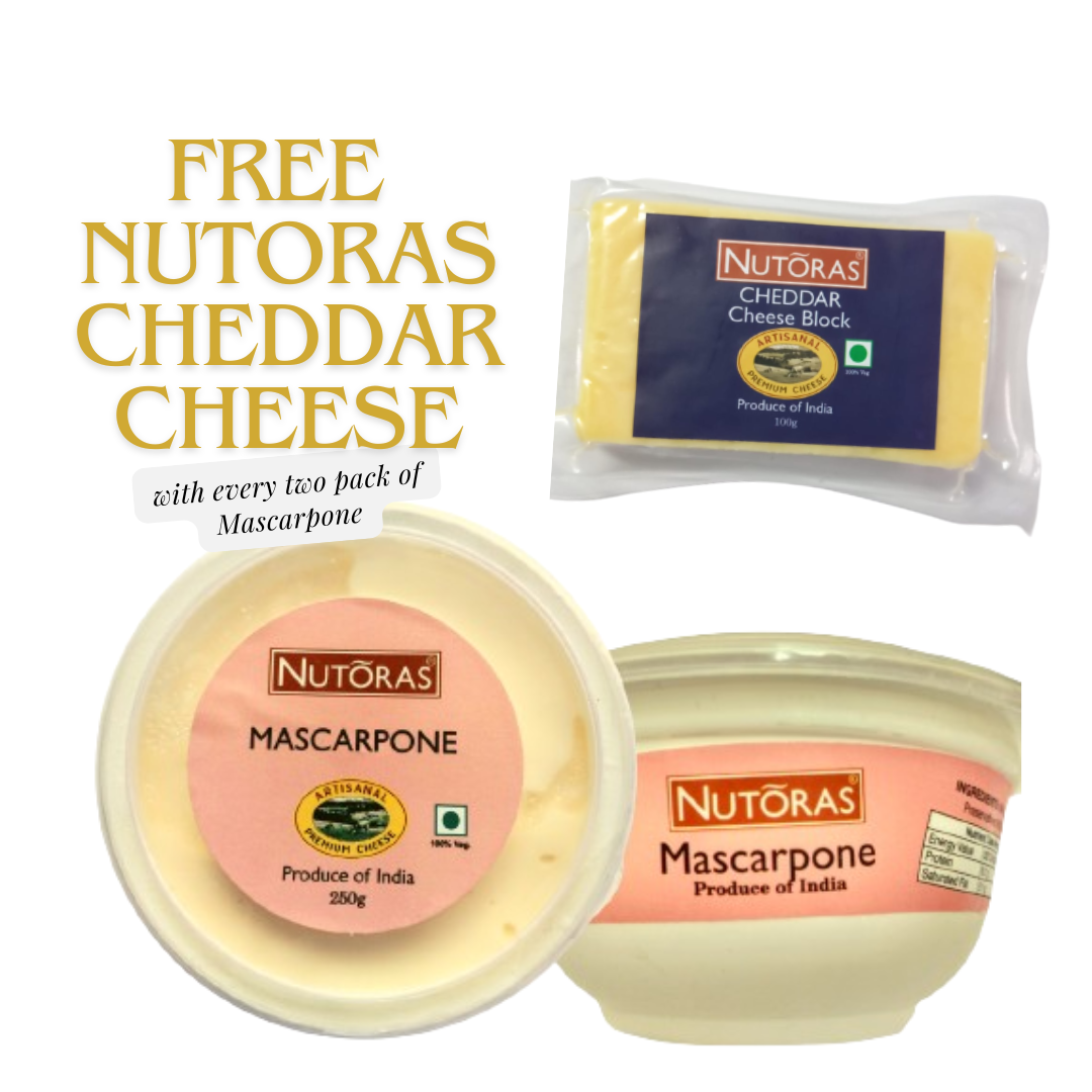 Nutoras Mascarpone 500G(Free Cheddar Cheese 100g) Nutoras Mascarpone 500G(Free Cheddar Cheese 100g)