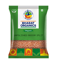 Bharat Organics Unpolished Masoor Dal Split
