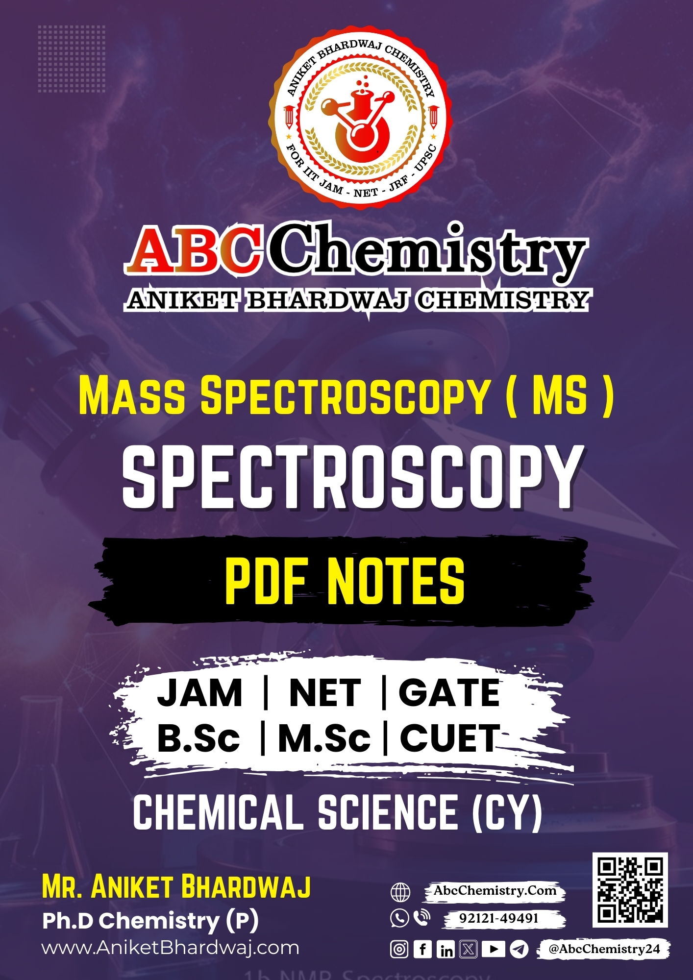 Mass Spectroscopy ( MS ) Study Material Mass Spectroscopy ( MS ) Study Material