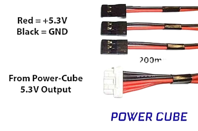 Mauch – Output Cable – 062 (5.3V / 1x C-M-6P + 3x JR / 200mm)