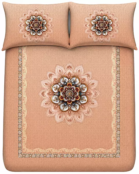 7D Digital Print Bedsheet Soft, Stylish & Premium Quality Bed Sheet King-225 x 250 CM)