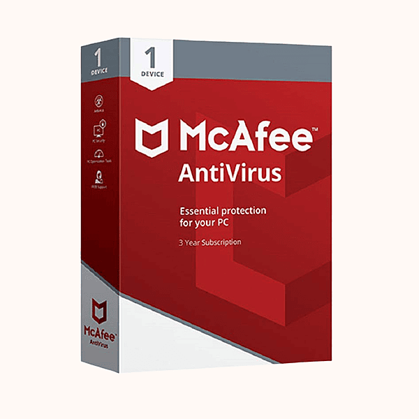 McAfee AntiVirus (3 years) (1pc) Licence key