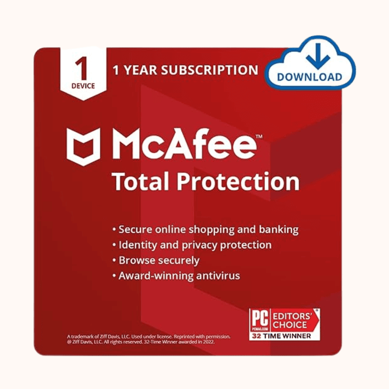 McAfee Total Protection Security (1 yr) (1pc) Licence key McAfee Total Protection Security (1 yr) (1pc) Licence key
