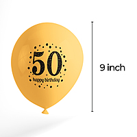 The Magic Balloons-50th Birthday Balloon Decorations for Men & Women - Premium Pack of 30 Black, Gold, and Silver Balloons for Stunning Birthday Party Supplies and Decor