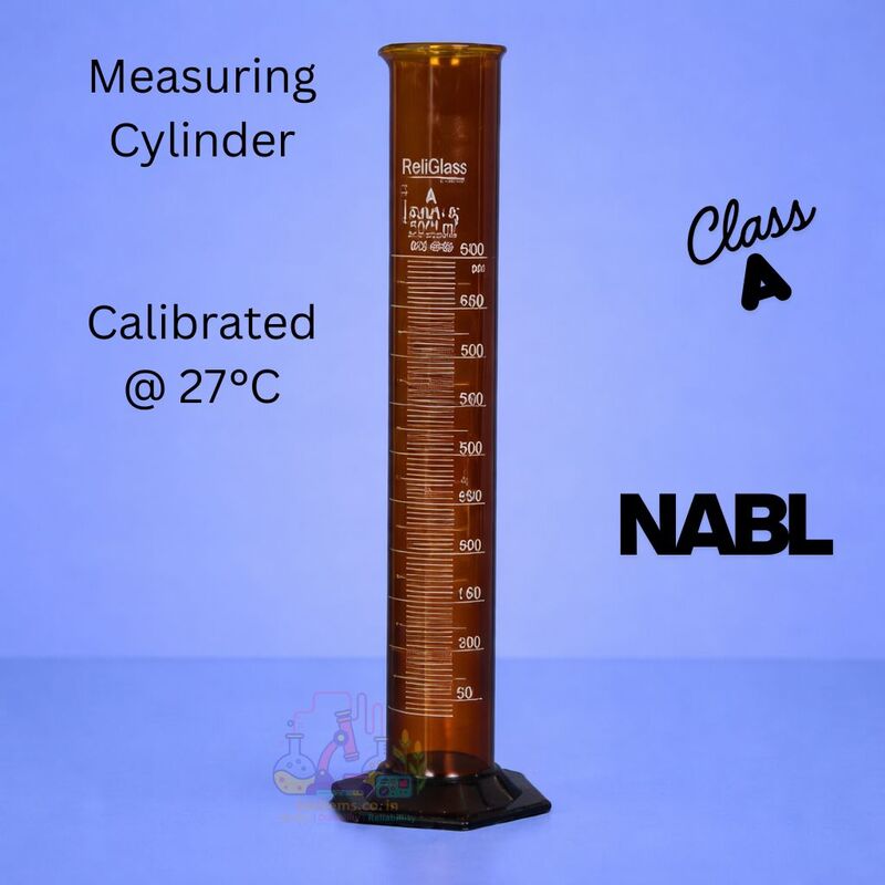 Measuring Cylinders - AMBER with spout