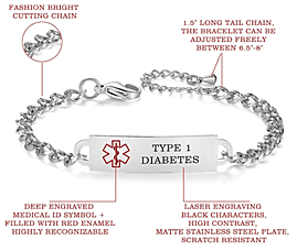 Medical Alert Bracelet (Diabetes)