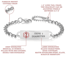 Medical Alert Bracelet (Diabetes)