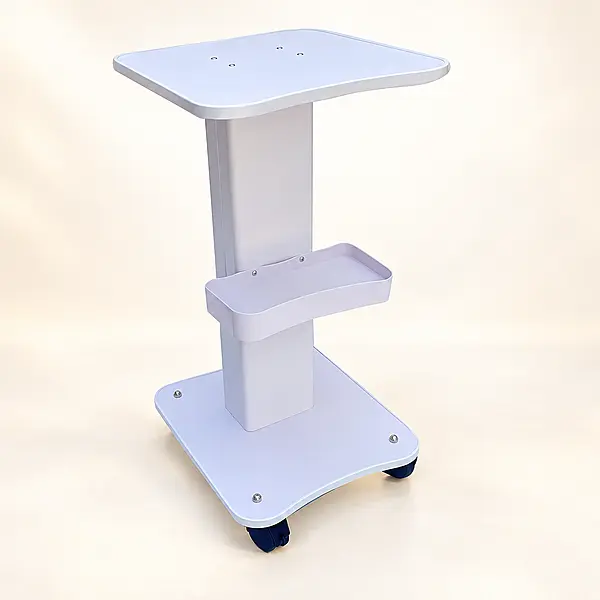 White Beauty Machine Trolley with Storage Tray